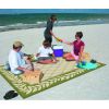 9x12 Reversible RV Outdoor Patio Mat, Camping Mat, Classic Leaf, Green (Reversible with 2 designs)