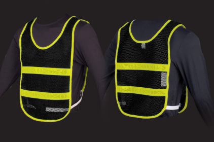 Reflective Standard Safety Vest (Color: Black/Lime, size: L)