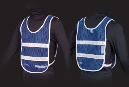 Reflective Standard Safety Vest (Color: Blue/White, size: L)