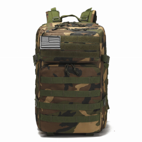 Tactical Military 45L Molle Rucksack Backpack (Color: Camouflage)