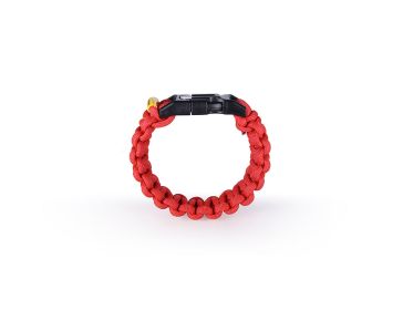 Kodiak Survival Paracord Bracelet (Color: Red, size: large)