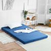 4'' Adult Tri-Fold Memory Foam Mattress, Blue, Narrow Twin