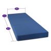 4'' Adult Tri-Fold Memory Foam Mattress, Blue, Narrow Twin