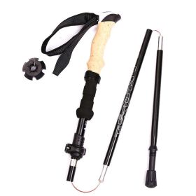 Camping & Hiking Adjustable Anti-Shock Hiking Walking Climbing Sticks (Type: Trekking Poles, Color: Black A)